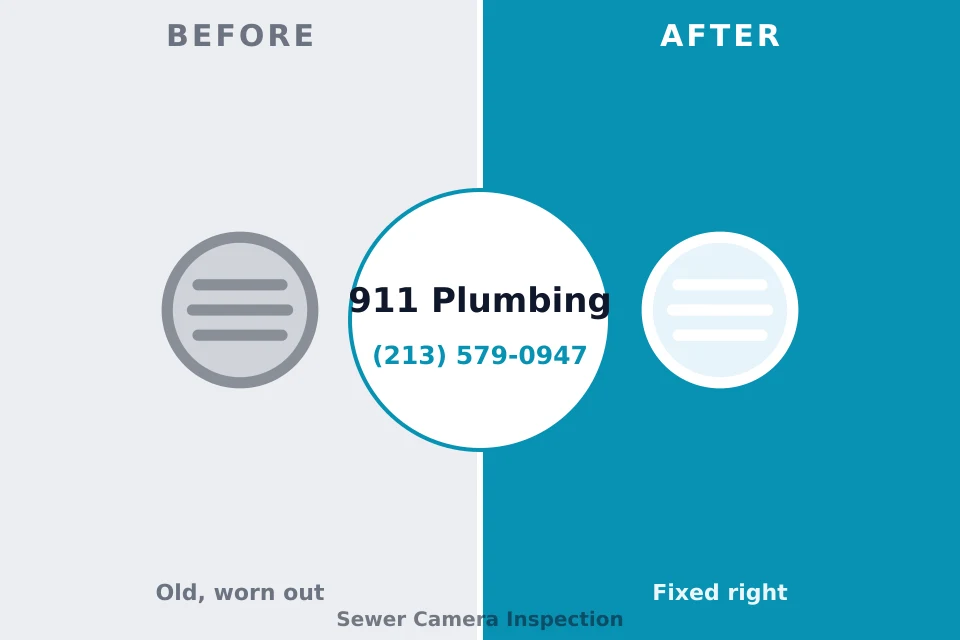 Before and after: plumbing repair César Chávez, TX
